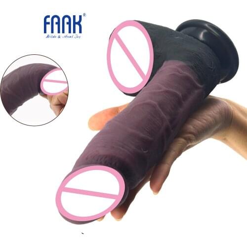 New Thick Soft Dildo Realistic Penis Silicone Sex Toy Female Color Dick Lesbian Glans Stimulation Masturbator Anal Plug Sex Shop