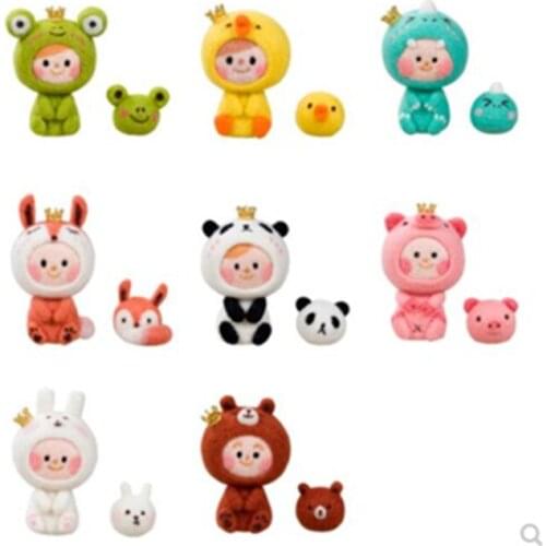 Couple Dolls wool needlepoint kit wool felt needle felting keychain craft needlecraft DIY handmade