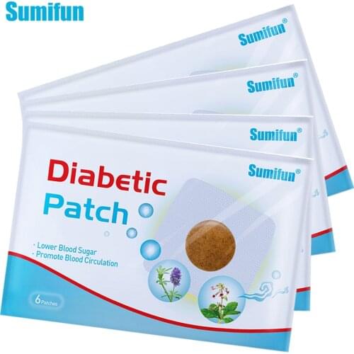 24pcs Sumifun Natural Herbal Extract Diabetic Patch Blood Glucose Sugar Stickers Balance Stabilizes Blood Sugar Level Plaster