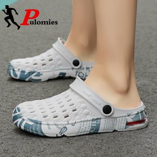 Summer Men Women Sandals Slippers Casual Indoor Home Slippers Quick Dry Hole Clogs Couple Garden Shoes Beach Sandals Flip Flops