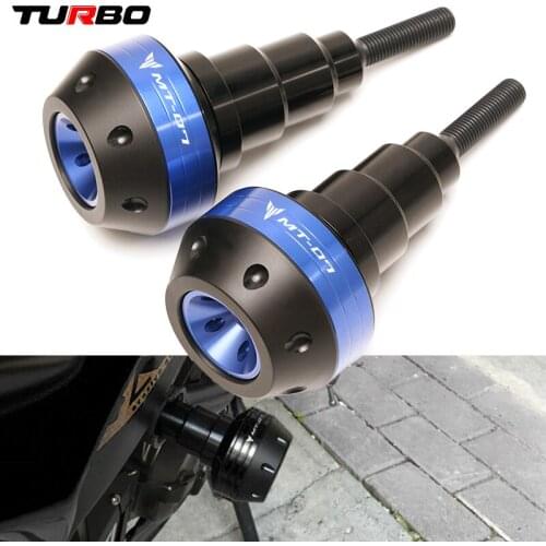 Logo MT07 CNC Frame Sliders Crash Pad Falling Protector Guard For Yamaha MT-07 MT 07 2015-2020 2019 engine protection Sliders
