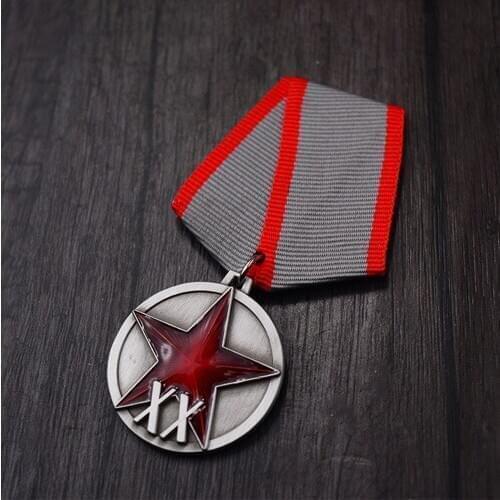 Soviet Workers Peasants Red Army 20 Year Star Medal USSR Honor Badge Insignia Brooch