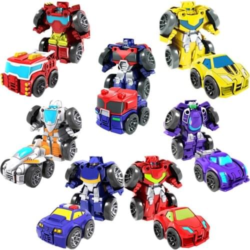 6CM Rescue Bots Car Toys Transformation Robot Action mini version deformation King Kong Figures Toys For Kids Baby Gift