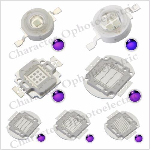 LED 3W/5W/10W/20W/30W/50W/100 Watt UV Purple integrated chips 365Nm 375Nm 385Nm 395Nm 405Nm High Power COB Ultraviolet Lights