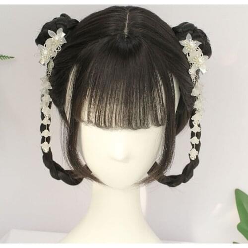 Traditional Chinese wigs The Style of Ancient Girls Antique costume cos wig headgear Chinese style hair and wig customization
