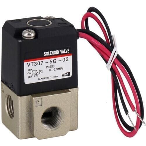 1/8" 1/4" DC 24V AC220V VT307 Series Two Position Three Way High Frequency Solenoid VT307-5G-02 Vacuum Valve VT307-4G-02 SMC Typ