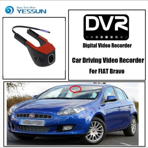 YESSUN for Fiat Bravo Novatek 96658 Registrator Dash Cam Car Mini DVR Driving Video Recorder Control APP Wifi Camera