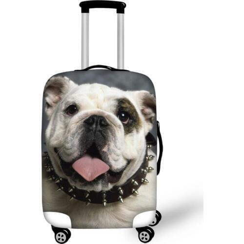 HaoYun Protective Suitcase Cover Kawaii Bulldogs Elastic Dust-proof Luggage Cover Cute Animal Waterproof Luggage Accessories