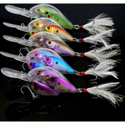 1Pcs 9cm 17g Fishing Lure Crankbait Group Fish Fishing Wobblers Deep Diving Crank Bait Isca Artificial Hard Bait Bass Peche