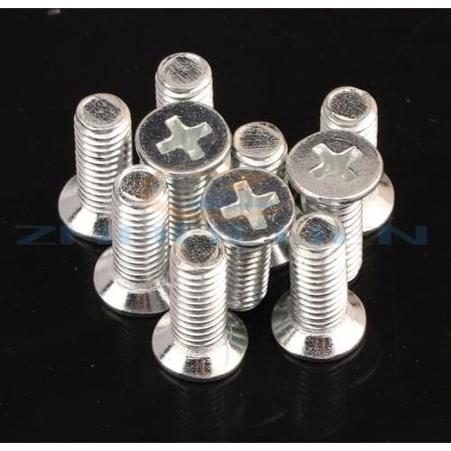 10PCS M6 Silver Brand New Motorcycle Fitting Cross Flat Head Bolt Screw General Motorcycle Screw
