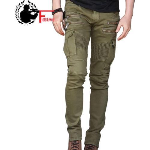 2020 MenS Jeans Casual Biker Jeans Fashion Design Skinny Hiphop Men Pants 29-36