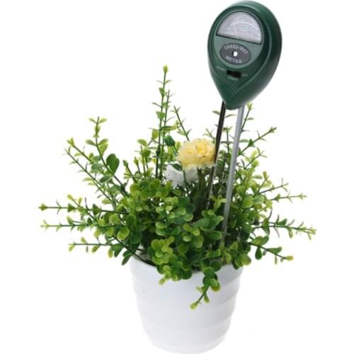 3 IN 1 Soil PH Meter Soil Tester PH Sunlight Moisture Temperature Humidity Sensor Acidity Garden Temp Soil Gauge Meter