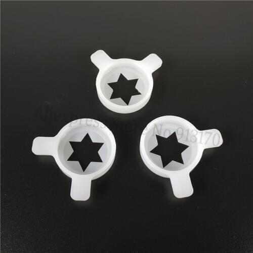 3 In 1 Set Hexagram Star Shaped Magic Modeling Lid Fittings Ice Cream Machine Spare Parts Nozzle Accessories 29mm Inner Diameter