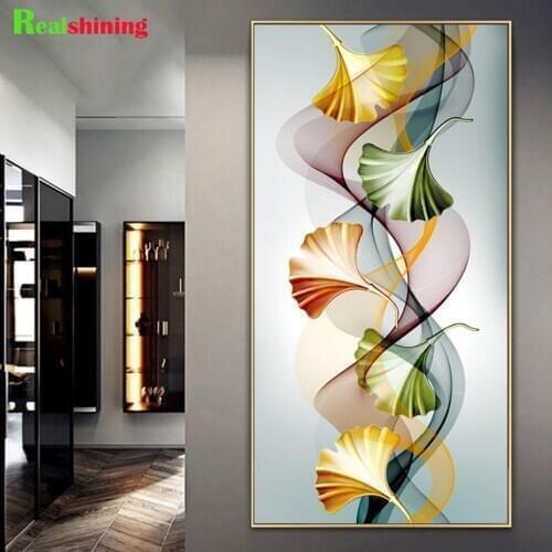 5 d diamond mosaic Large Abstract Art Colorful Leaves painting For Living Room Home Decor diamond Painting embroidery Sale,N1561