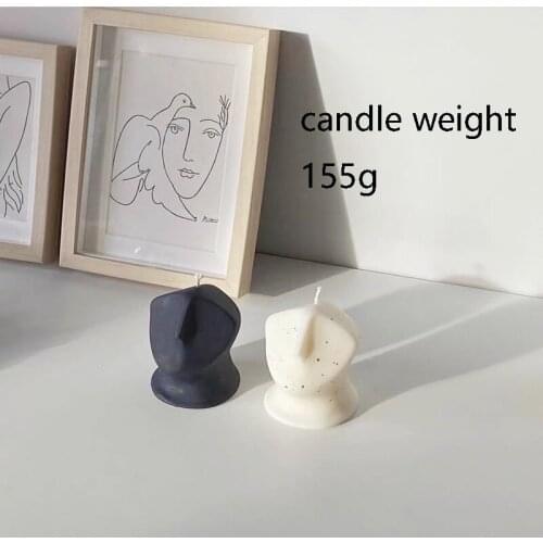 Abstract Human Face Design Candle Mold Vintage Style DIY Fragrance Candle Wax Mould Home Decor Faceless Candles Silicone Molds