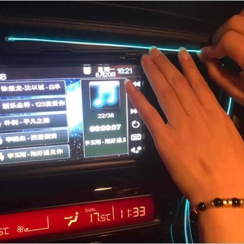 Car Atmosphere Lights EL Neon Wire Strip Auto Interior Decorative for Citroen C-Quatre C-Triomphe Picasso C1 C2 C3 C4 C4L C5 Ely