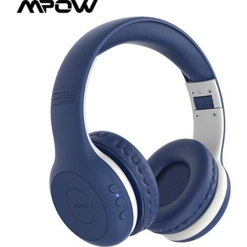 Mpow CH6 Plus Kids Headphones Wireless Bluetooth 5.0 Foldable Over-ear Headset with Mic & 16H Playing time for Kids Teens Study