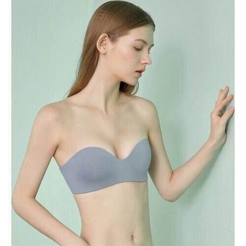 FINETOO Fashion 1/2 Cup Bra Seamless Bras For Women A B Cup Wireless Bra Sexy Lingerie Solid Push Up Bralette Ladies Underwear