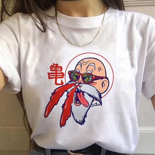 Kame Sennin T Shirt Dragon Ball Women Anime Son Goku Casual Clothes Cartoons Harajuku Kawaii Print Femme Vintage Street T-shirt