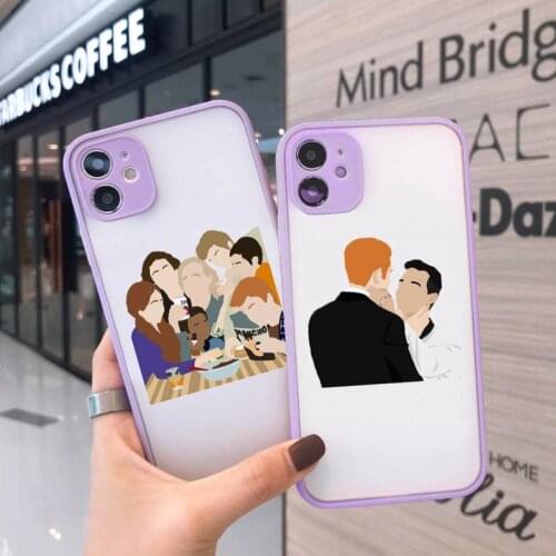Lip Gallagher Shameless tv show Phone Case For iPhone 12 11 Mini Pro XR XS Max 7 8 Plus X Matte transparent Purple Back Cover