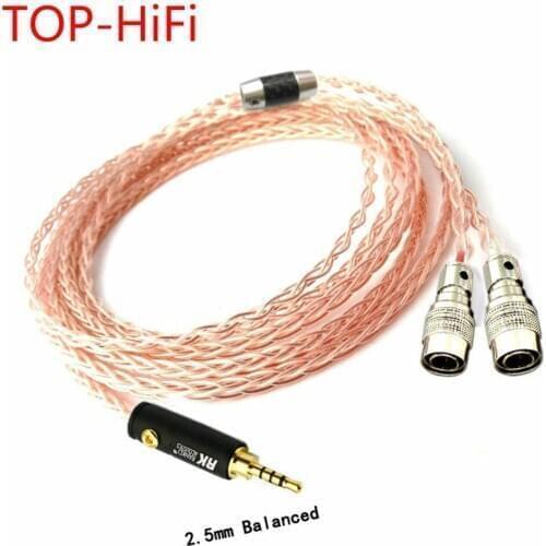 TOP-HiFi 2.5/3.5/4.4/6.35mm/4pin XLR Balanced Headphone Upgrade Cable For Mr Speakers Ether Alpha Dog