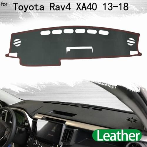 For Toyota Rav4 XA40 2013~2018 RAV 4 40 Leather Dashmat Dashboard Cover Pad Dash Mat Carpet Car Styling Accessories