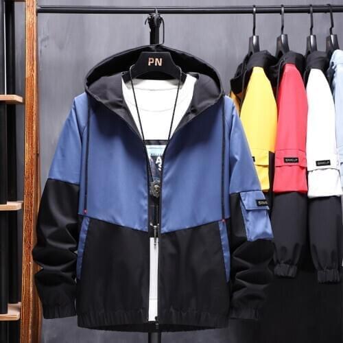 2021 Spring & Autumn New Korean Trend Casual Wild Simple Fashion Plus Size Loose Men Hooded Sports Tooling Jacket Free Shipping