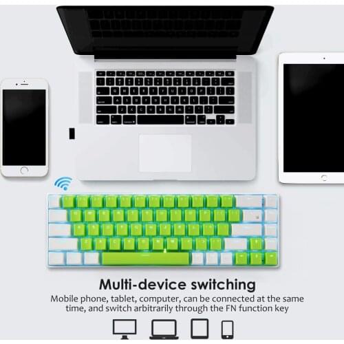 Mechanical keyboard Computer Keyboard Gamer Bluetooth/2.4GHz/Wired 3 Modes 68key PC Keypad Gaming Keyboard For Laptop клавиатура