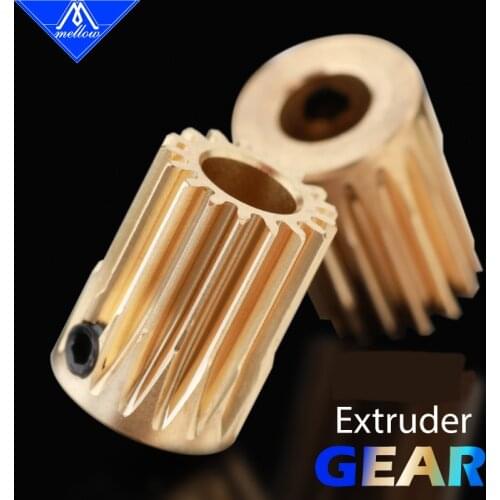 Mellow Brass BMG Extruder Motor Gear 5mm/0.5M 17T For BMG Wind Aero Extrusion Wheel for 3D Printer Extruder