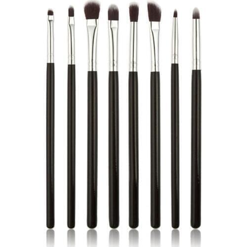 8 Pcs/set Silver Pro Makeup Brushes Set Make up Cosmetics Brush 6 Eyeliner Eye shadow Eyebrow Lip Brush Cosmetic Tools