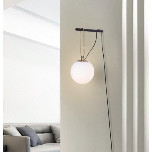 Nordic Wall Lamp Modern Designer Led Glass Ball Mirror Light For Study Living Room Dining Room Bedroom Bar Decor Loft Wall Lamp