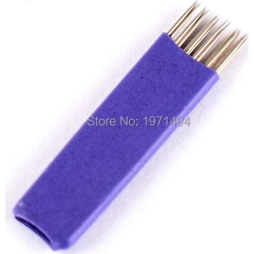 New 6*3 100pcs microblading fog needle Permanent Makeup Eyebrow Tattoo Bevel Round Needle 3D Eyebrow EmbroideMicroblading Needle