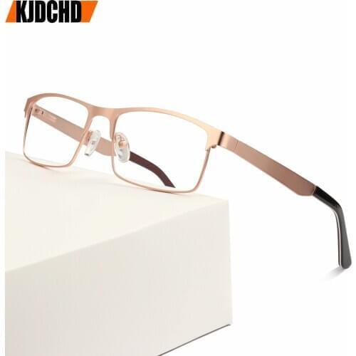 Titanium Alloy Semi Rimless Prescription Glasses Frame Men Optical Myopia Eyeglasses Frame Transparent Clear Korean Spectacles