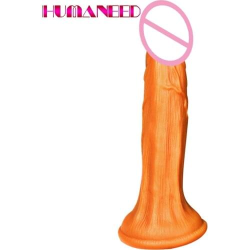 Adult Sex Products Gold Soft Dildo for Women Anal Sex Toys for Couples Silicone Penis Consolador Dick Masturbator Vagina Plug