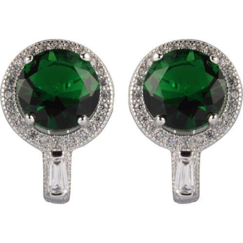 SHUNXUNZE earrings fashion jewelry for women Accessories Luxury sex christmas gifts Peridot Cubic Zirconia Rhodium Plated R3192D