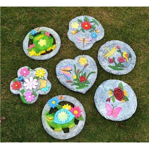 Outdoor Garden Resin Stepping Stone Pastoral Ornaments Landscape Villa Figurines Decoration Garden Kindergarten Pavig Road Craft