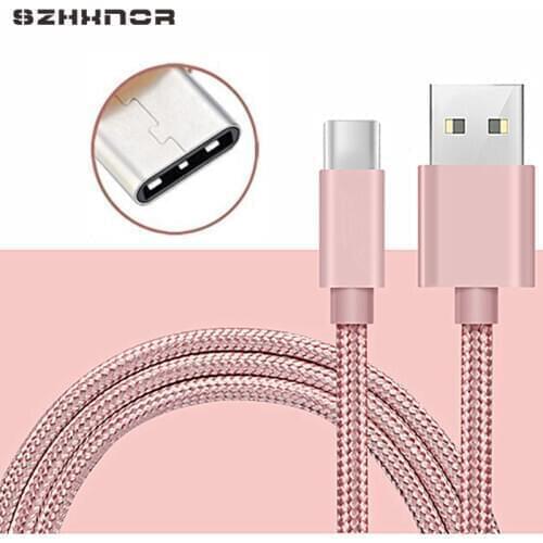 25cm/1m/2m/3m long USB Type C USB Braided Fast Charging Cord for Xiaomi mi 8 a1 6X OnePlus 6 5 3T Vernee Mars Apollo X / Lite