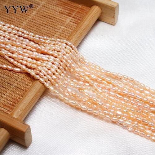 High Quality 100% Cultured Rice Freshwater Pearl Beads natural pink 2-2.5mm Approx 0.8mm Sold Per Approx 15.5 Inch Strand