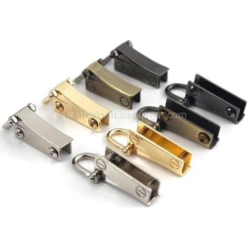 2pcs Metal Bag Side Anchor Gusset Hanger Clamps Bag Side Edge Anchor Link Hardware with D Rings for Bag Purse Strap