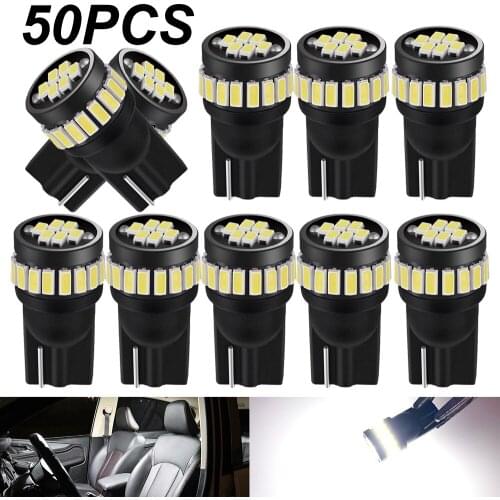 50PCS W5W T10 LED Canbus 168 194 Car Clearance Parking light For Hyundai Solaris Getz Kia Spectra Rio 3 Optima K2 Ceed Picanto