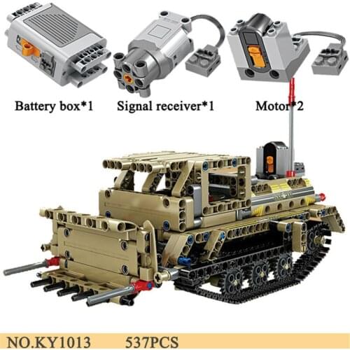 537pcs Kaizhi KY1013 Mechanical Blasting Minesweeper Boy Assembled Technology Military Tank Building Block Toy Gifts