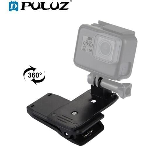 For Go Pro Accessories 360 Degree Backpack Quick Release Hat Clip Fast Clamp Mount For Dji OSMO Action/GoPro NEW HERO/HERO6/5/4