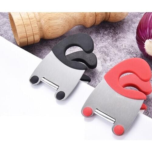StainlessSteel Pot Side Clamp Kitchen Gadget Accessories Home Assistant Plastic Support Frame For Kitchenware Silicone Clip Tool