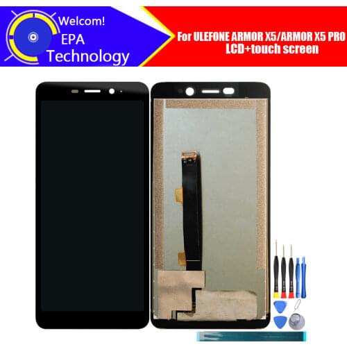 5.5 inch ULEFONE ARMOR X5 LCD Display+Touch Screen Digitizer Assembly 100% Original New LCD+Touch Digitizer for ARMOR X5+Tools