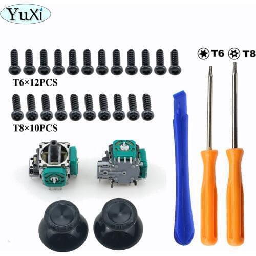 YuXi For Xbox One Controller 3D Analog Joysticks Replacement with Screws Torx T8 T6 Screwdrivers Repair Tool For Xbox One Elite