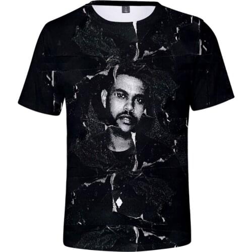 Singer the Weeknd T Shirt 3D Print T-shirt Men/women Summer Casual Streetwear Hip Hop Fashion Harajuku Round Neck Top