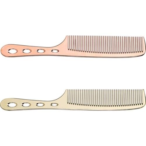Hair Comb Hair Hairdressing Barbers Aluminum Metal Cutting Comb Salon Professional Combs Barber Accessories Beauty Makeup Tool