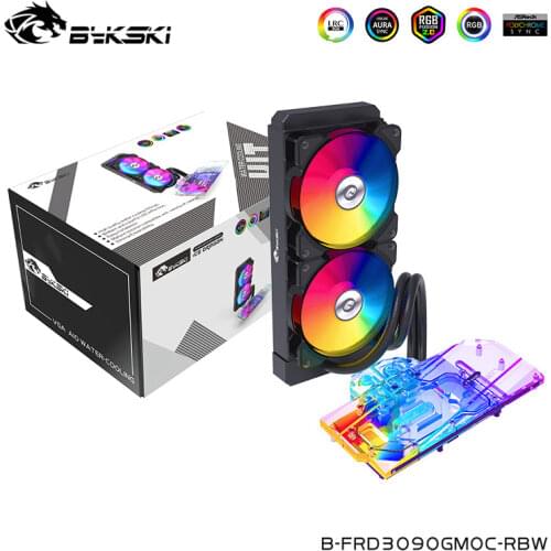 Bykski Water Cooling Kit For GIGABYTE Geforce RTX 3080 GAMING,EAGLE,VISION OC,3090 Turbo,5V,With Back Plate,B-FRD3090GMOC-RBW