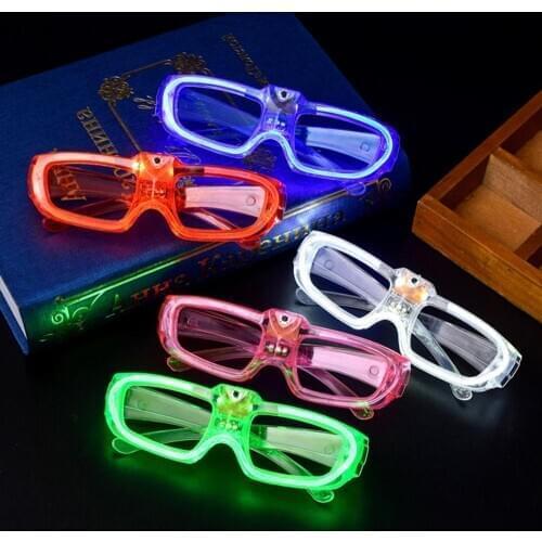 Fashion Novelty LED Glasses Light Up Shades Flashing Luminous Rave Night Christmas Activities Wedding Birthday Party Decoration