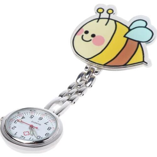 Fashion Nurse Watch Newly Pocket Watches Acrylic Chest Hang Clip Portable Silver Charm Jewelry Women Lady Gifts